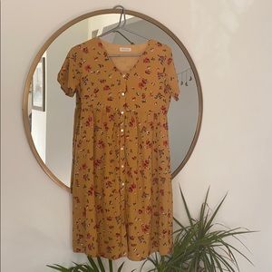 Roolee yellow floral dress xs